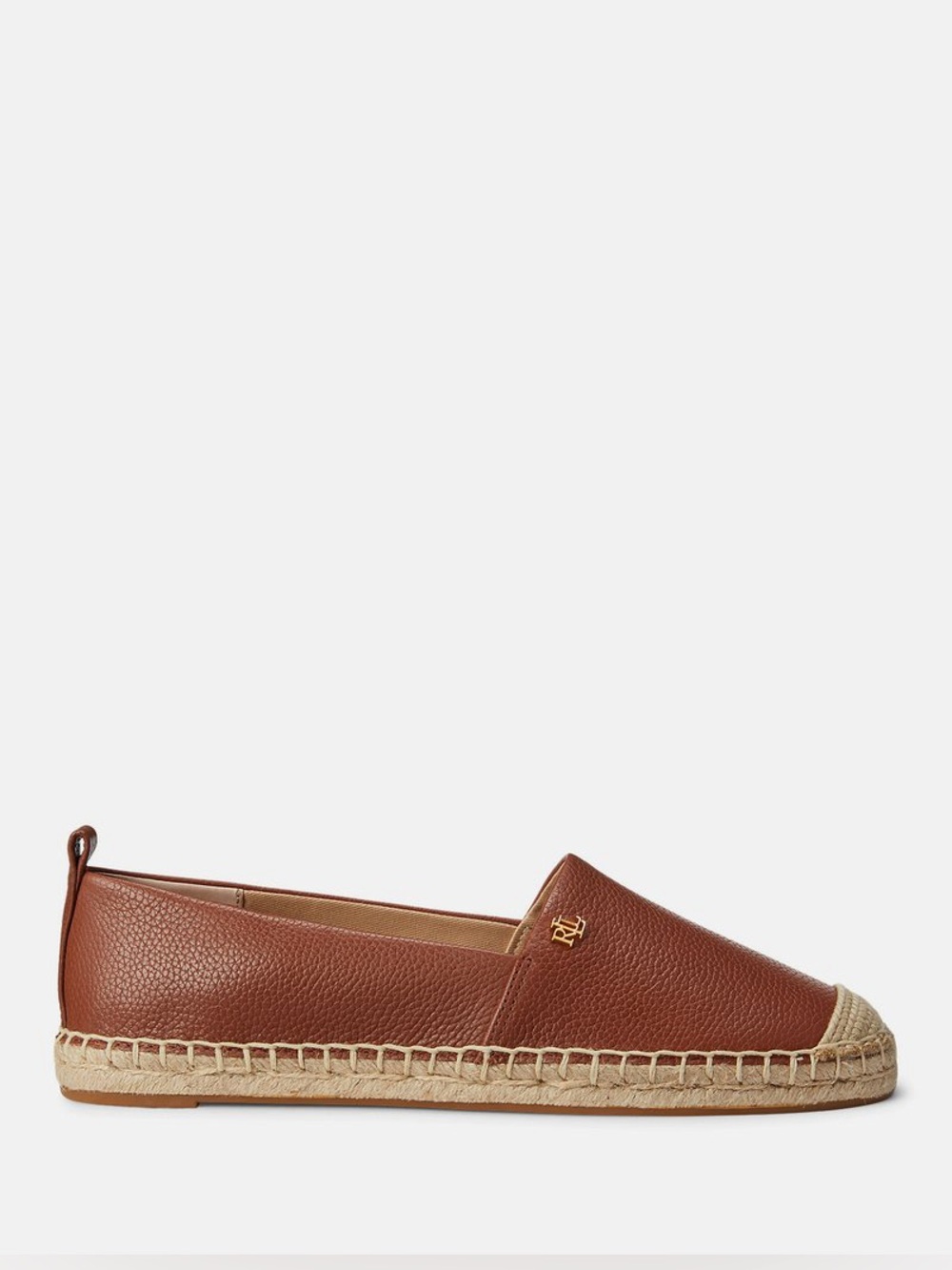Lauren Ralph Lauren CAMERYN IV TUMBLED LEATHER ESPADRILLE - Picture 1 of 8